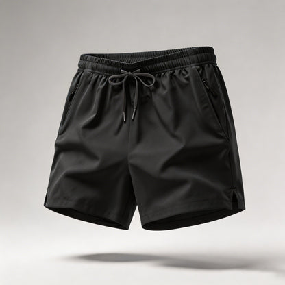 Men's Quick Dry Running Shorts with Drawstring and Zip Pockets - Ideal for Athletic Workouts and Gym Sessions