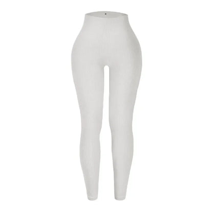 Seamless Knit Yoga Leggings Women Thread Solid Tights Gym Workout Running Stretchy High Waist Hip Liftting Skinny Gym Leggings