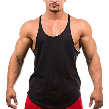 Running Vests Men Sleeveless Sweatshirt Gym Singlets Suspenders Tank Top for Fitness Bodybuilding Shirt Muscle Stringer Clothing