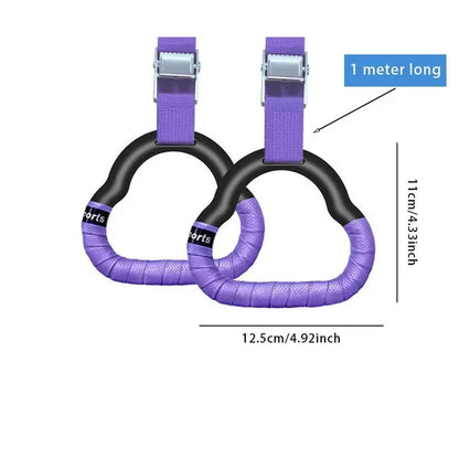 Multi-Function Wall Mounted  Adjustable Fitness Rings Indoor Home Gym Equipment for Pull Ups Dips Stretching & Body Strength