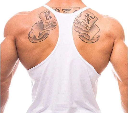 Running Vests Men Sleeveless Sweatshirt Gym Singlets Suspenders Tank Top for Fitness Bodybuilding Shirt Muscle Stringer Clothing