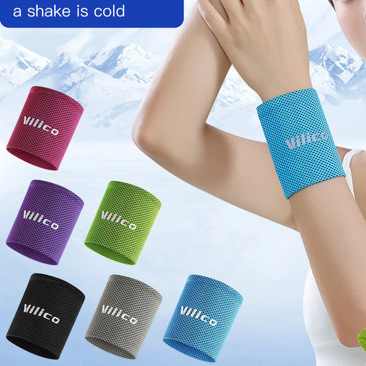 2 PC Wrist Support Band Wristband Sport Bracers Sweat Towel Cuff Tennis Wrist Guard Protector Strap Fitness Run Sweatband Gym ﻿