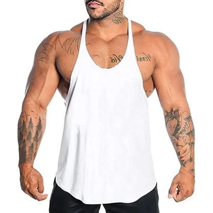 Running Vests Men Sleeveless Sweatshirt Gym Singlets Suspenders Tank Top for Fitness Bodybuilding Shirt Muscle Stringer Clothing
