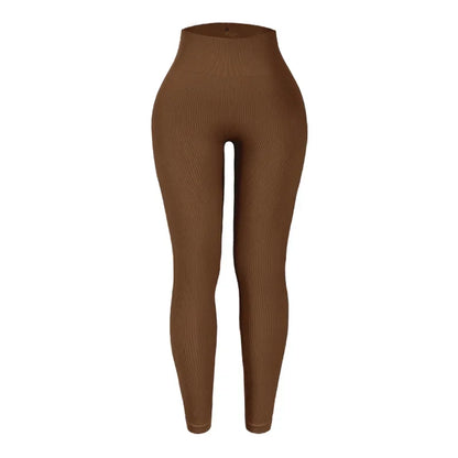 Seamless Knit Yoga Leggings Women Thread Solid Tights Gym Workout Running Stretchy High Waist Hip Liftting Skinny Gym Leggings